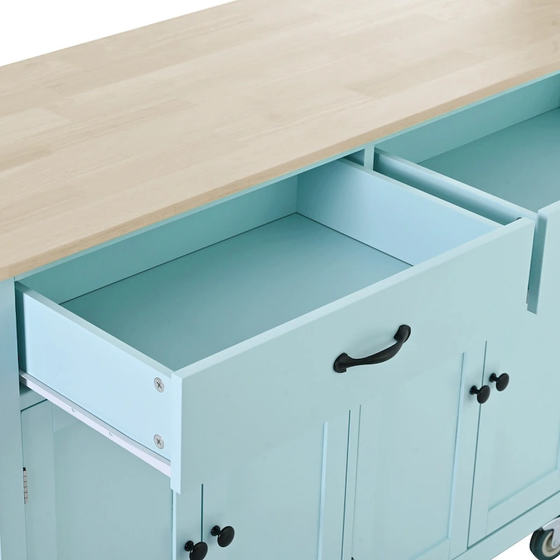 Homestyles Kitchen Island Finish with Wood Top Kitchen Cart