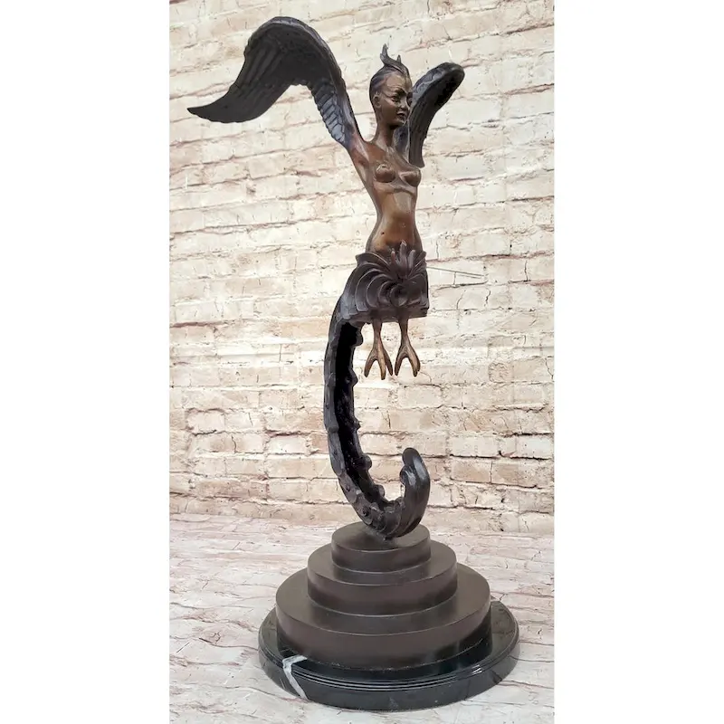 Kinnara Kinaree Kinari Woman Statue Sculpture Figure Hinduism Buddhism 24 Inches X 13 Inches