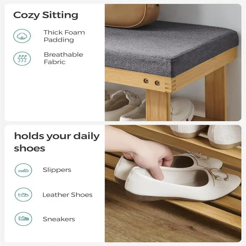 3-Tier Shoe Rack - 11.4D x 28W x 19.3H