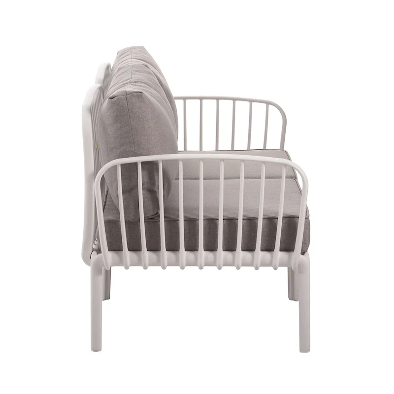 Christopher Knight Home - Afra 3-Piece Modern Patio Conversation Set with Waterproof Cushions