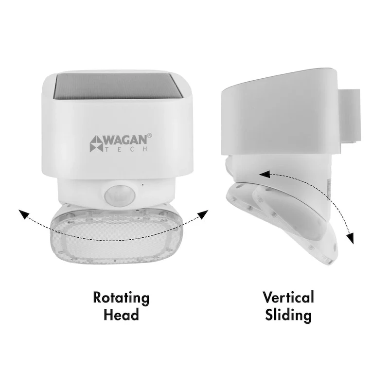 Wagan 2000 Lumen Solar Wall Light - White
