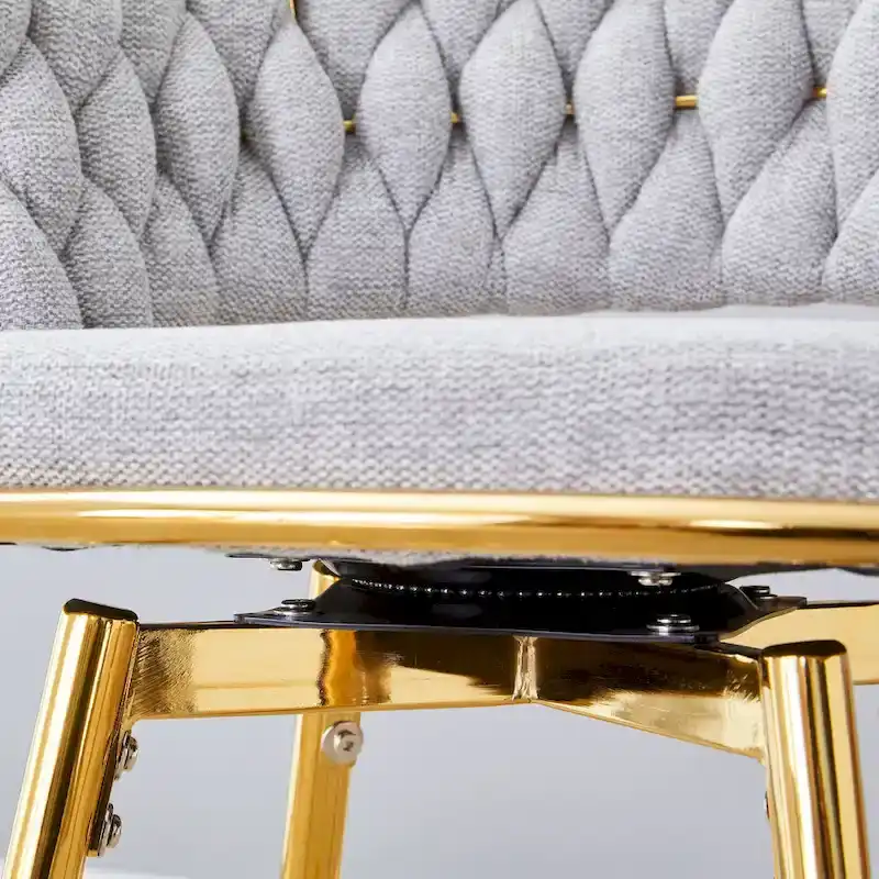 4 Rotating Bar Stools with Breathable Linen Cushions for Kitchen Island