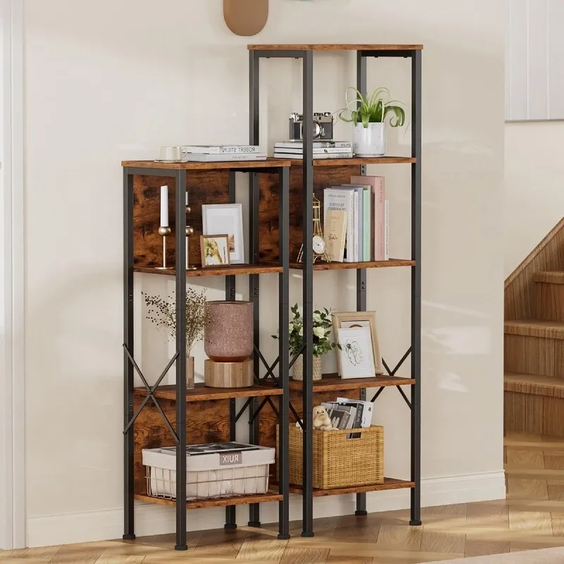 5 Tier Tall Bookshelf - 14.9 D x 10.6 W x 55.1 H