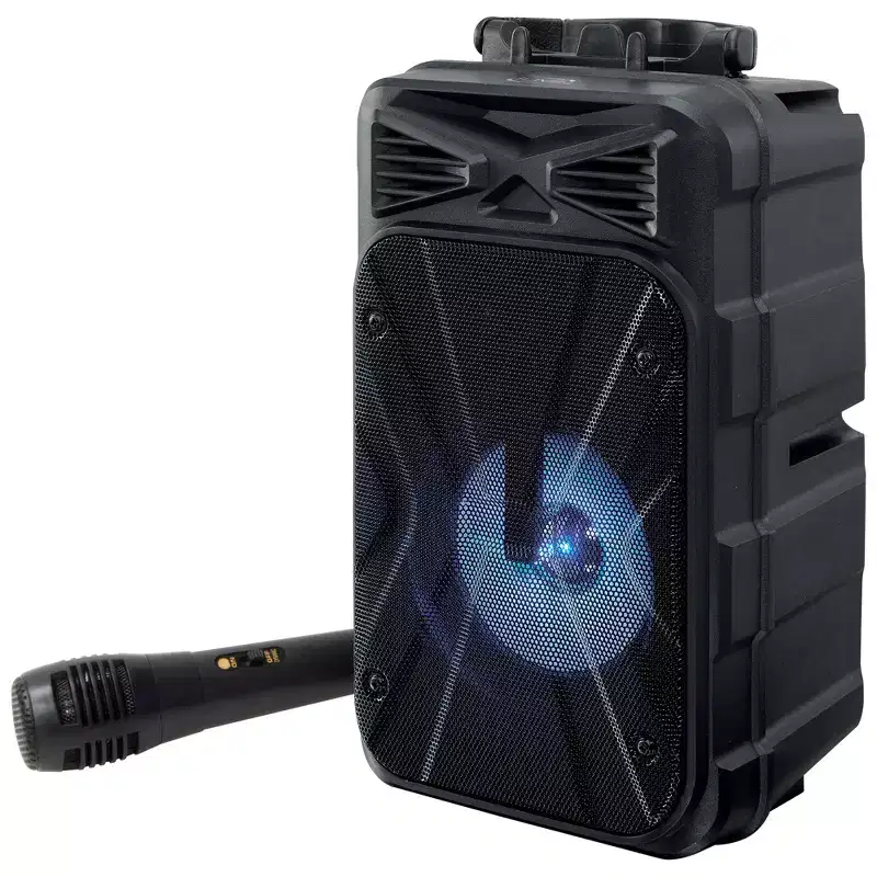 iLive Tailgate Party Karaoke Speaker Speaker with Microphone and Carry Handle, ISB202B