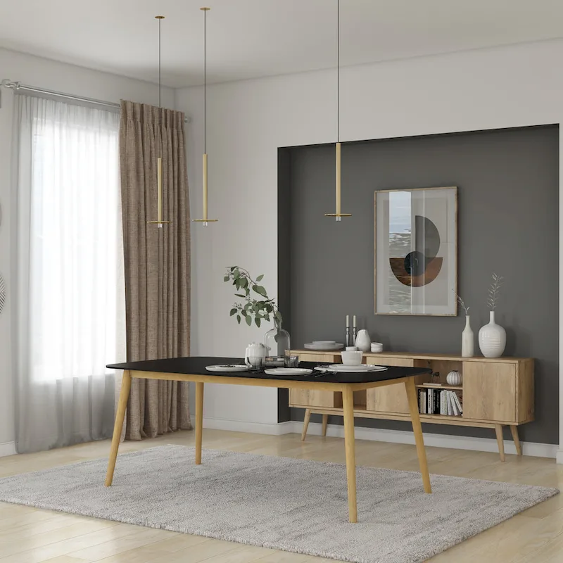Amazonia Hawaii Dining Table, White or Black