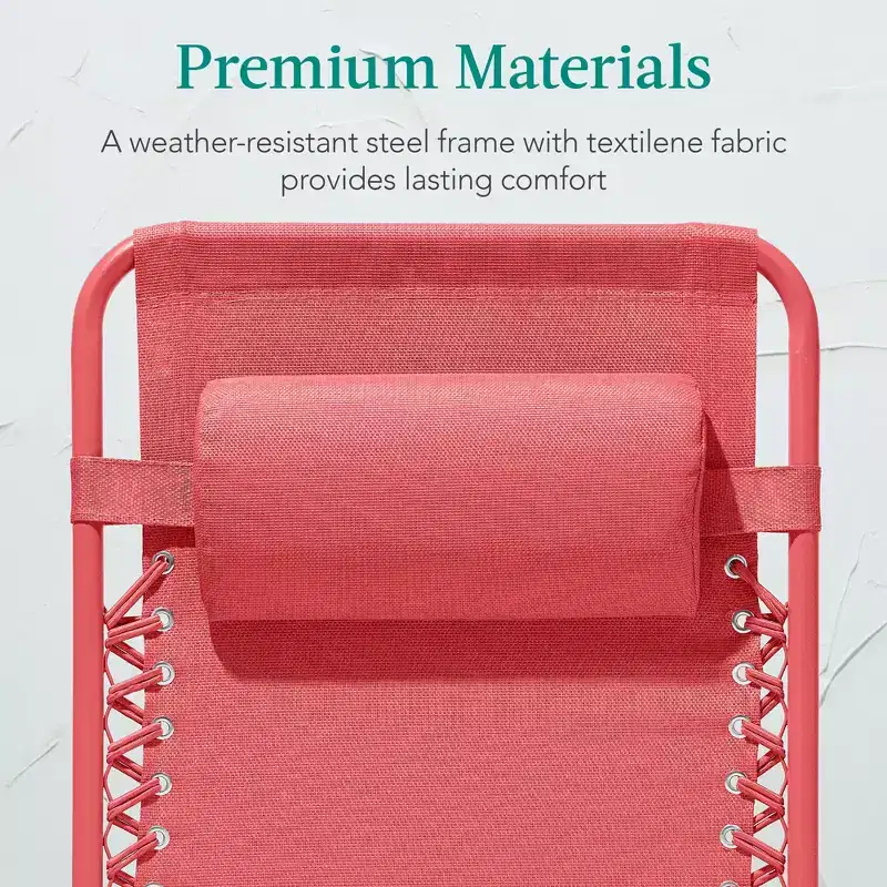 Best Choice Products Monochromatic Zero Gravity Chair, Folding Patio Recliner w/Side Tray, Headrest