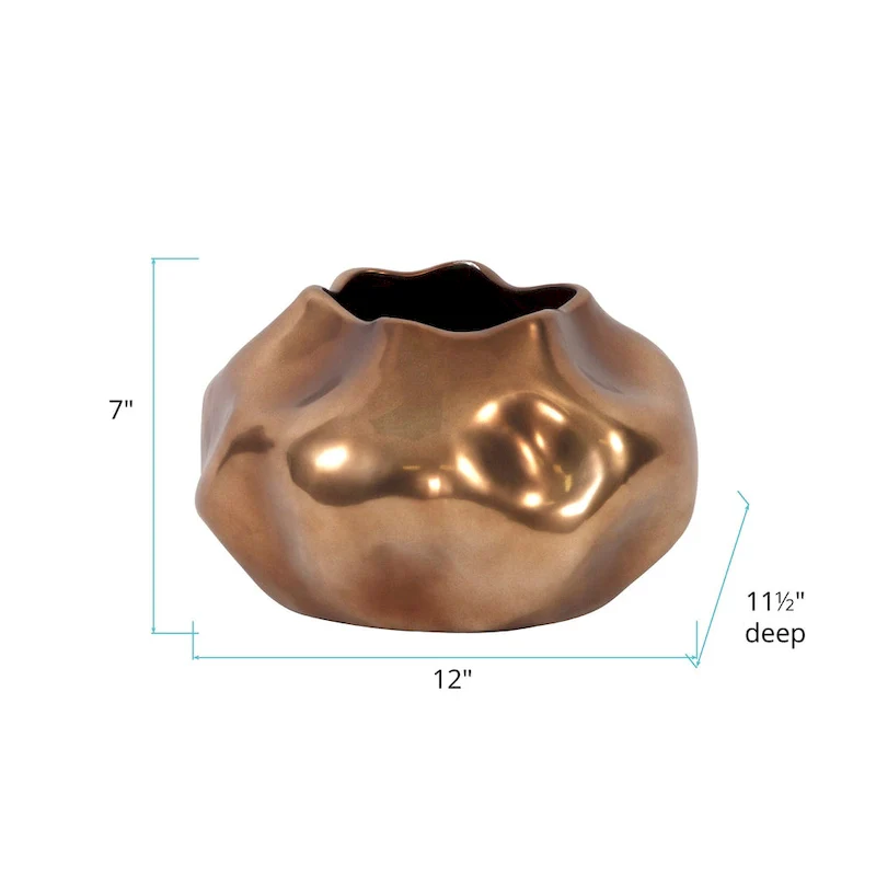 Allan Andrews Matte Bronze Abstract Ceramic Vase