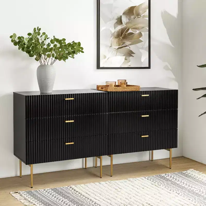 Brian 32 Tall 3 Drawer Bachelor?s Chest with storage for bedroom Set of 2| ART OF LIVING DESIGNS-BLACK