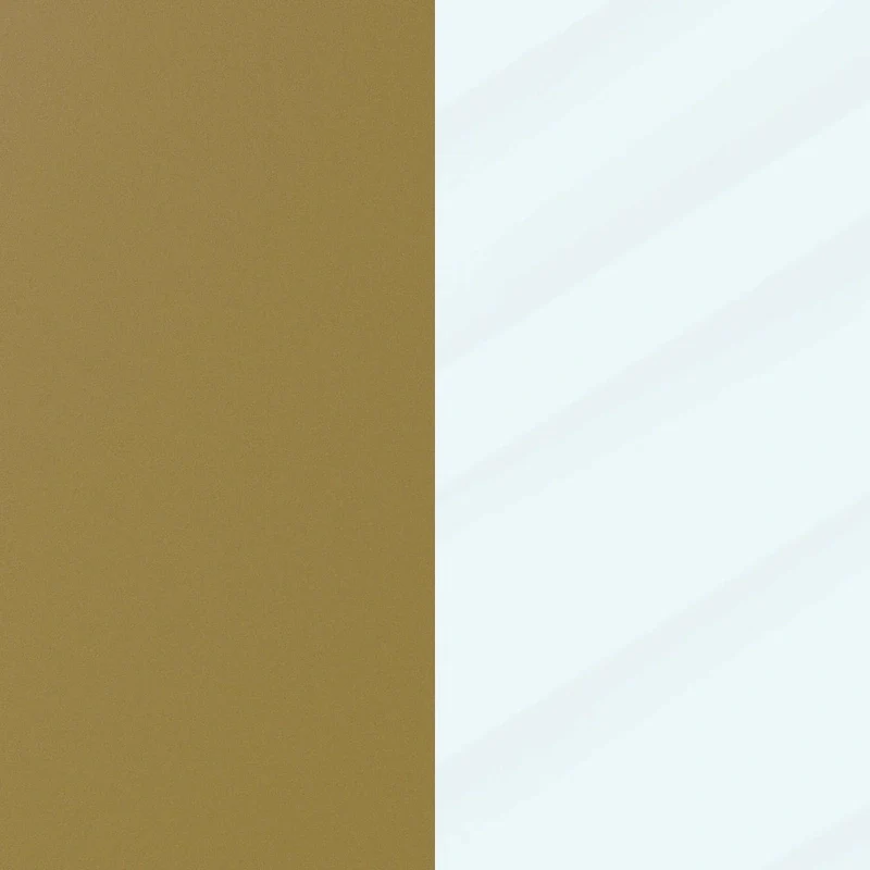 Glass Living Room Coffee Table with Round Metal Frame