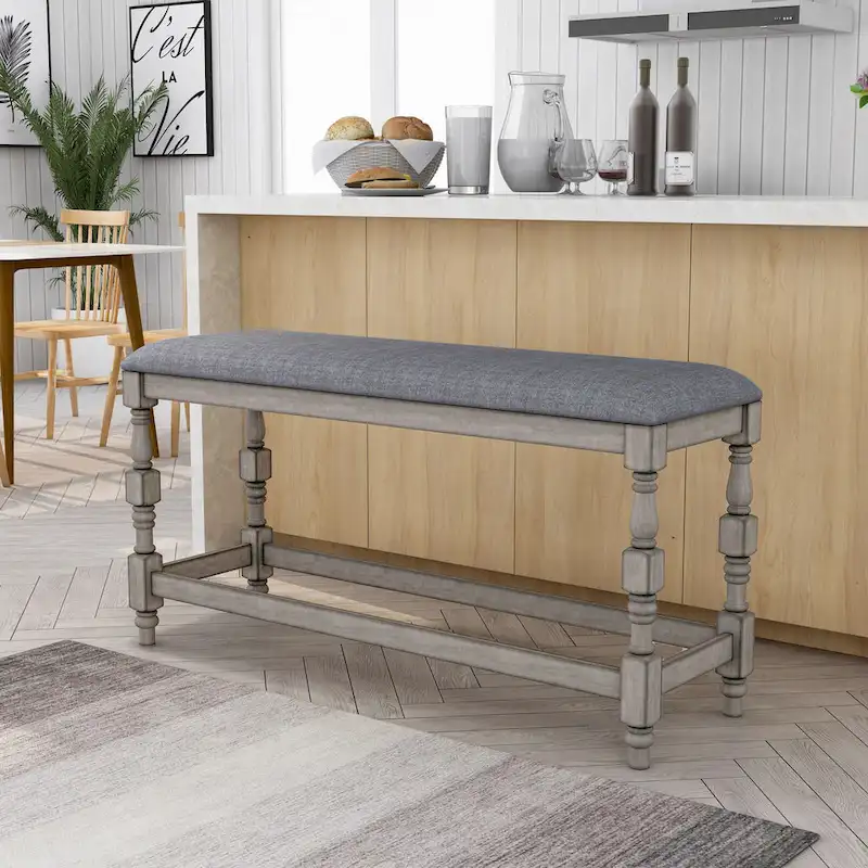 Graypath Farmhouse 50-inch Counter Height Bench