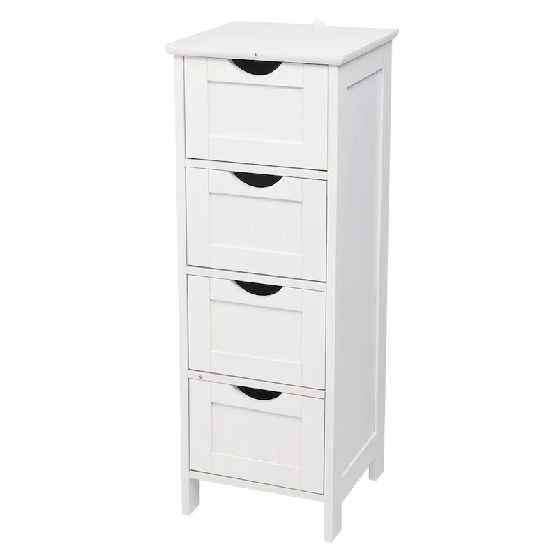 4 Drawers Bathroom Storage Cabinet - White