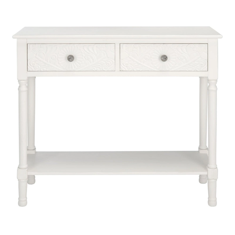 SAFAVIEH Leonia 2-Drawer Console Table - 35.5  W x 13  L x 29.5  H - 36Wx13Dx30H
