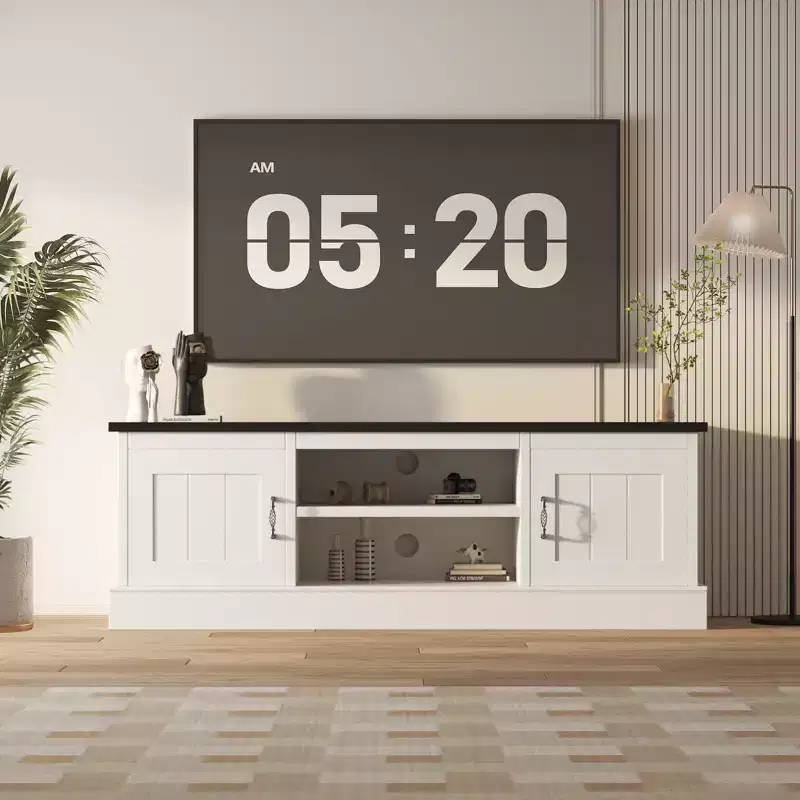 61Farmhouse TV Stand for 65 Inch