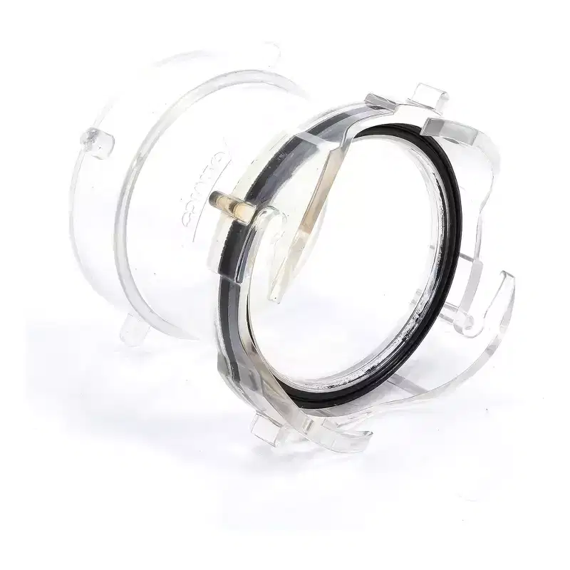 Camco 3.5 Non-Restrictive RV Sewer Hose Connection and Outlet Extender, Clear Plastic Adapter for Waste Tank Removal