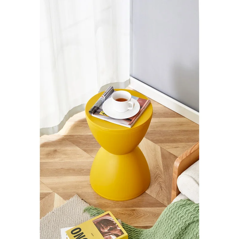 Plastic Waist Drum Stool – Lightweight Side Table for Home or Office