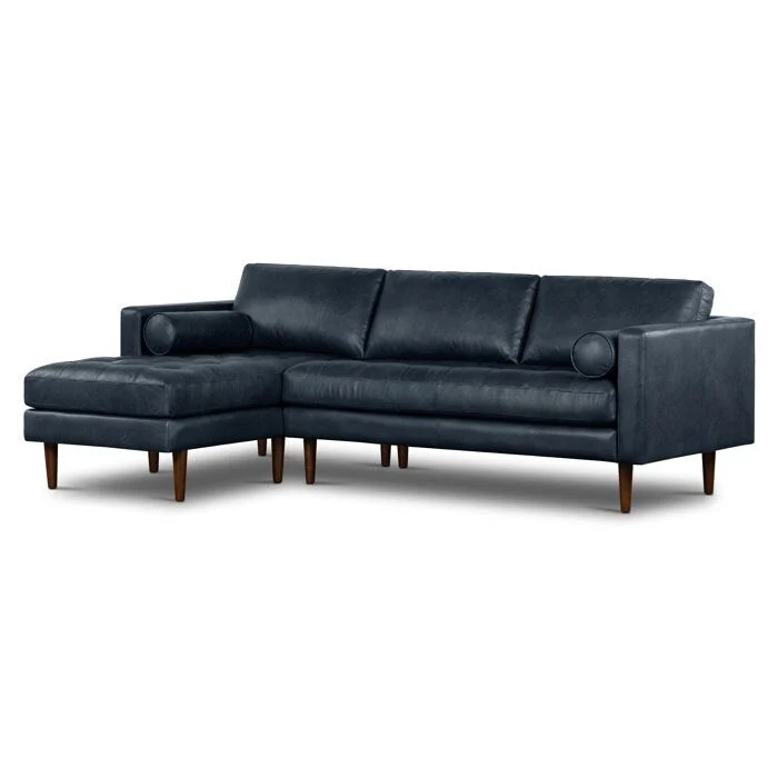 Poly & Bark Napa 104.5  Left Sectional Sofa - Full Grain Genuine Italian Leather