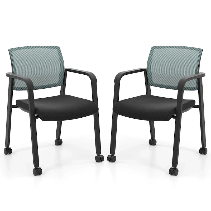 Stackable Mesh Office Guest Conference Chairs Set of 2 or 4