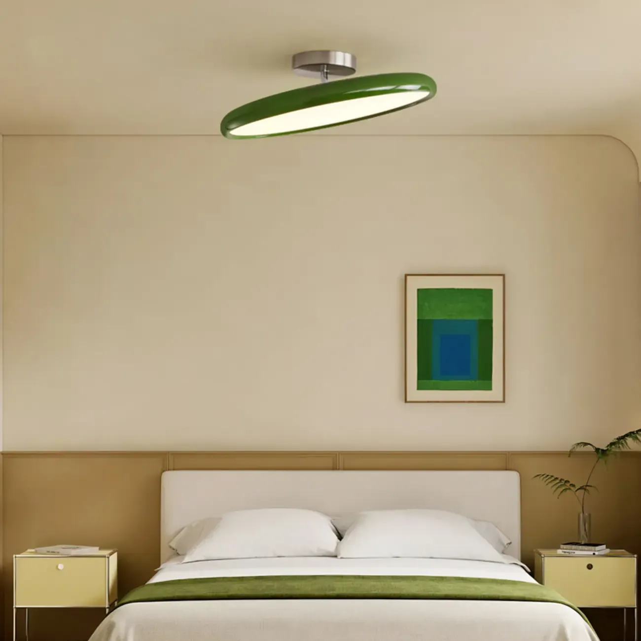 Modern Dimmable Semi Flush LED Ceiling Light for Bedroom