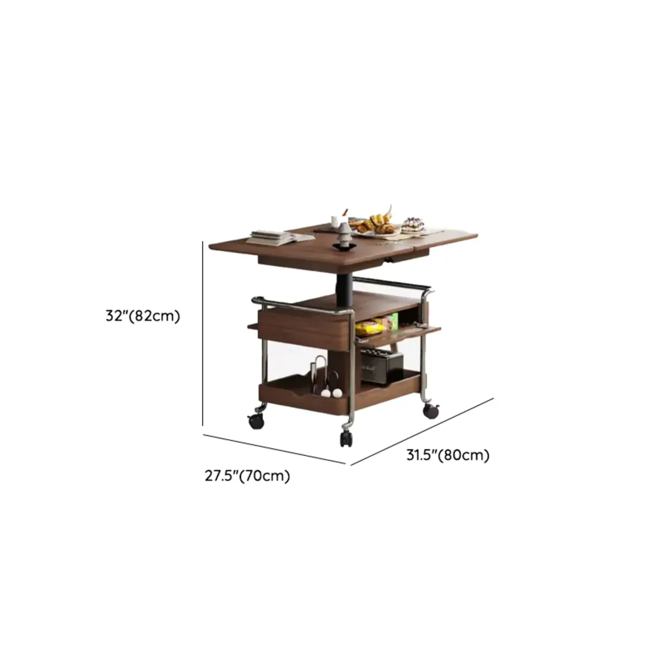 Practical Traditional Wood Wheel End Table