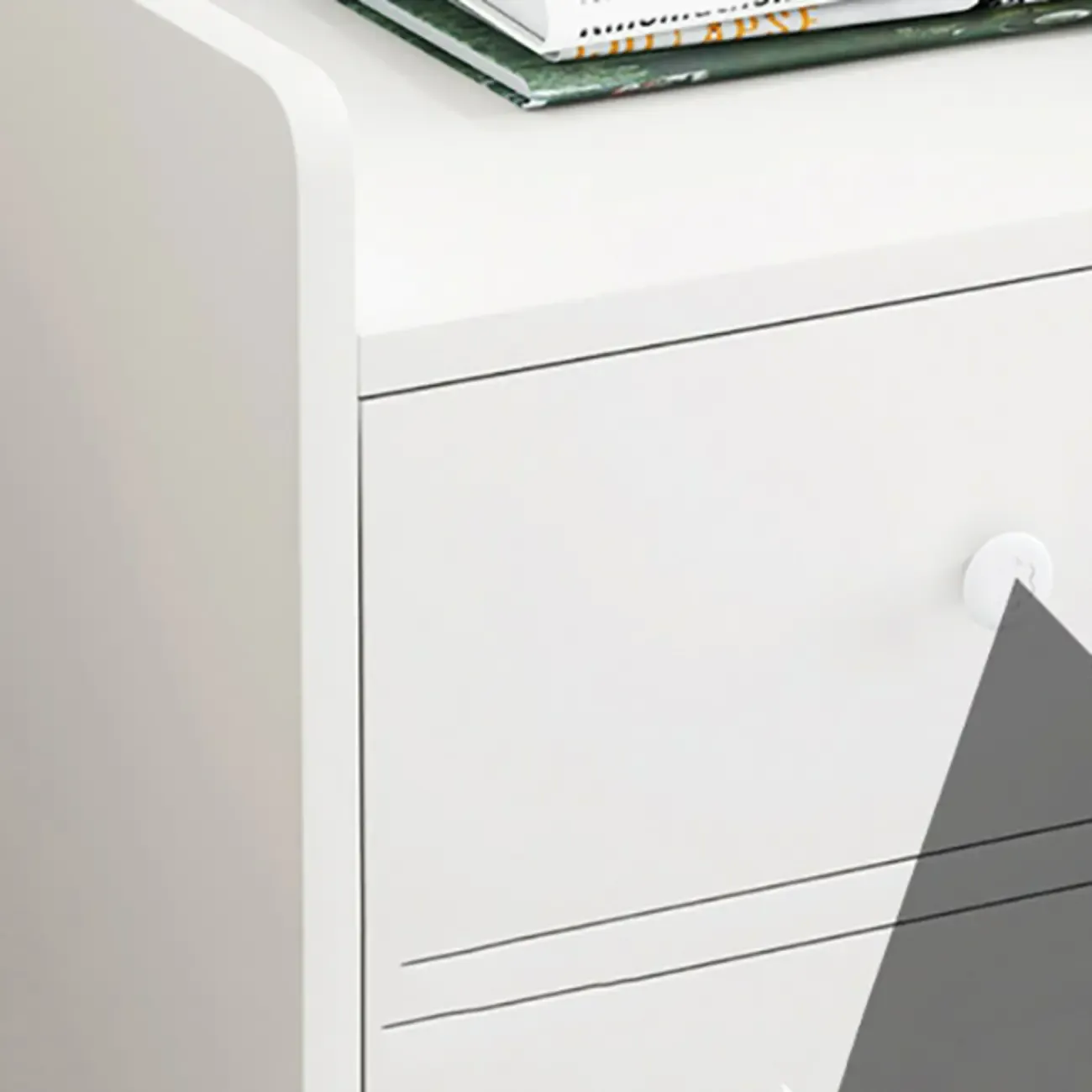 Scandinavian Wooden 2-Drawers Narrow Nightstand