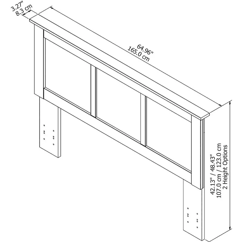 Queen Ash Grey Headboard