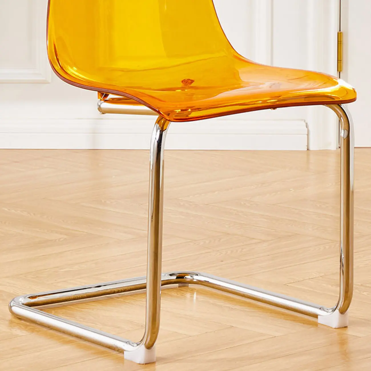 Modern Armless Plastic & Acrylic Dining Chair
