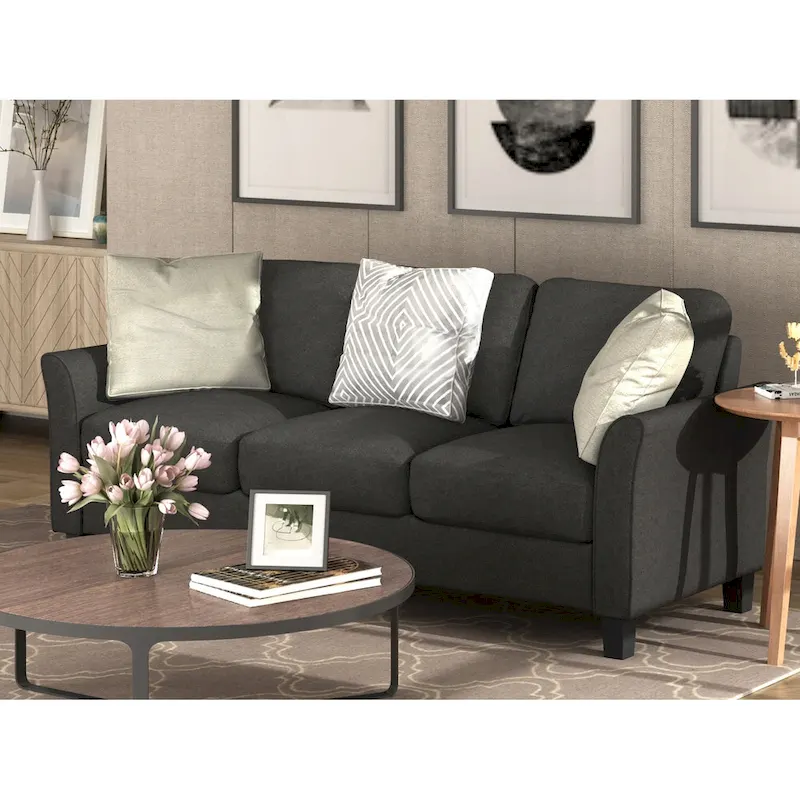 Linen Fabric 3-Seater Sofa