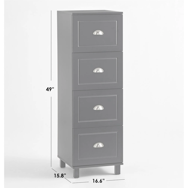 Simple Living Bradley 4-drawer Filing Cabinet