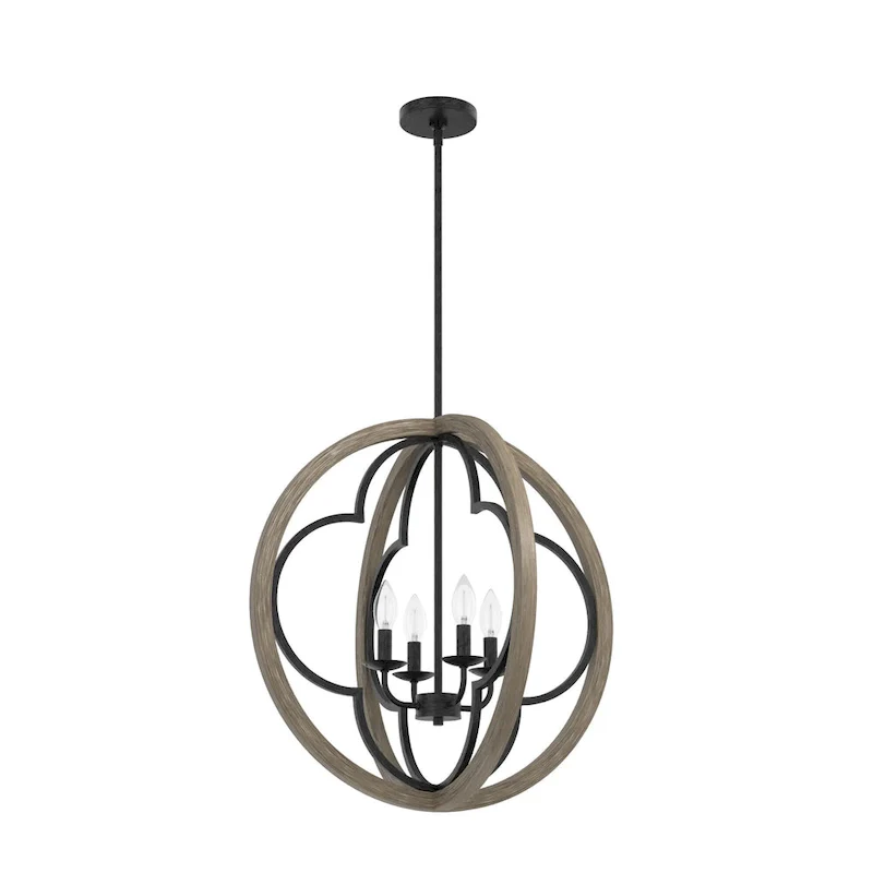 Hunter 24  Gablecrest 4-Light Pendant - Kitchen Island, Dining Room, Entry - Farmhouse, Transitional, French Country, Distressed