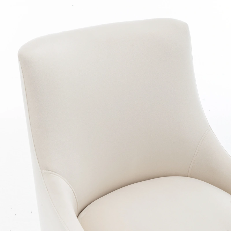 SEYNAR Velvet Upholstered Dining Chair Set of 6, Modern Glam Armless Side Chair