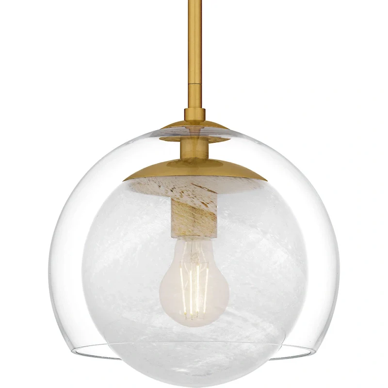 Eslinger 1-Light Brushed Gold Mini Pendant