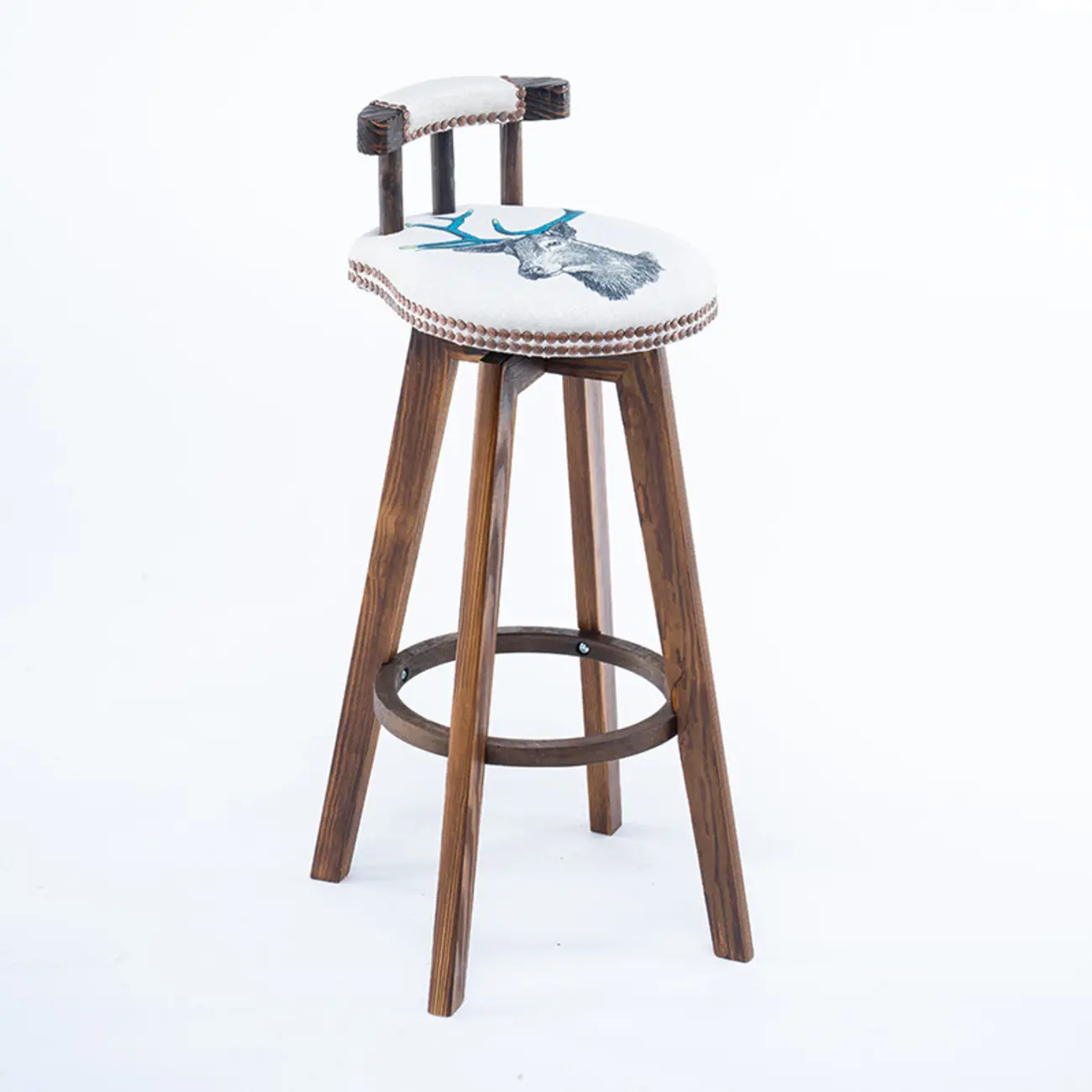 Bar Height Swivel Leather Modern Bar Stools