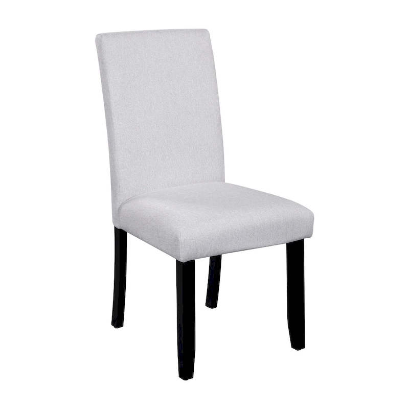 5 Pcs Wood Kitchen Table and Chair Set, 4 People Round Dining Table Set with Faux Marble Top and 4 Upholstered Chairs