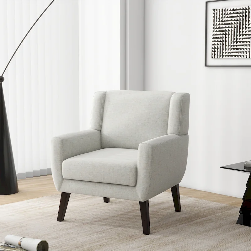 Wide Back Accent Chair with Wingback Design - Single Seater