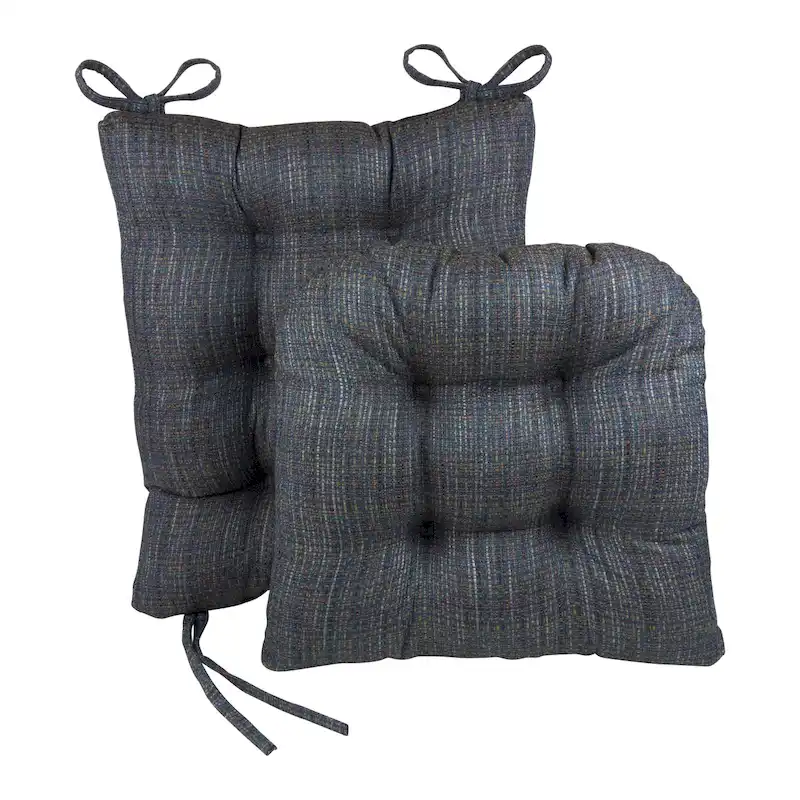 Denim Universal Rocker Chair Cushion Set - Non-Slip, Machine Washable, 2-Piece