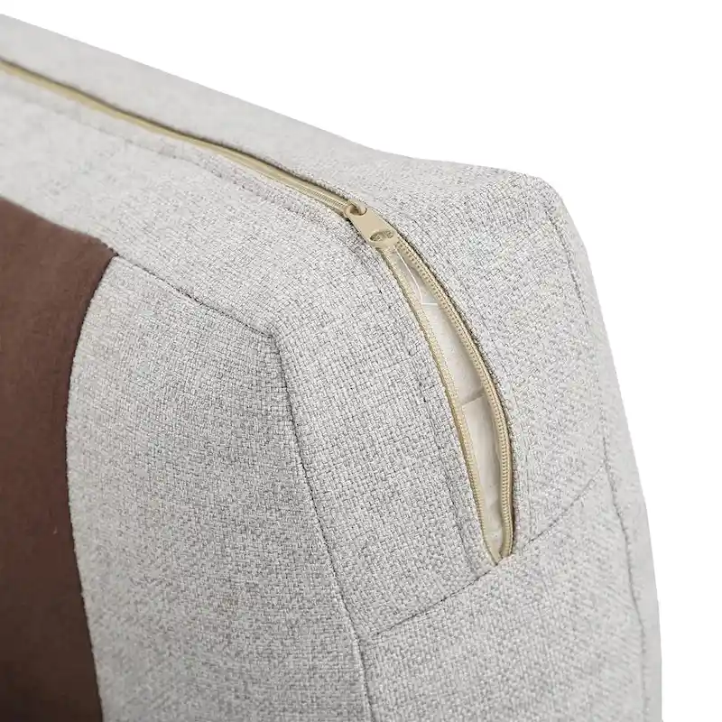 Cade Grey Fabric Sofa with Gold Metal Legs by iNSPIRE Q Modern