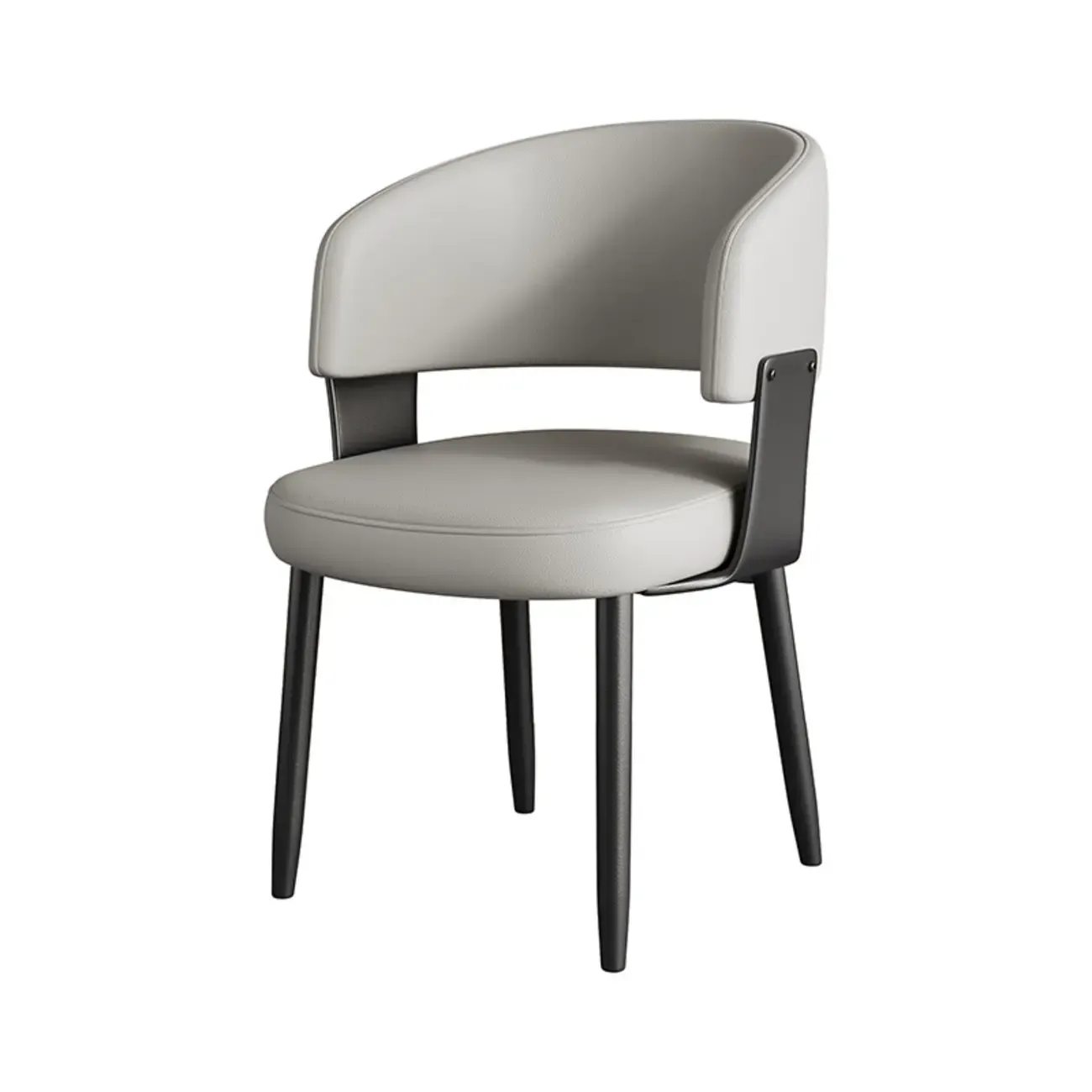 Modern Glam Leather Upholstered Dining Chair
