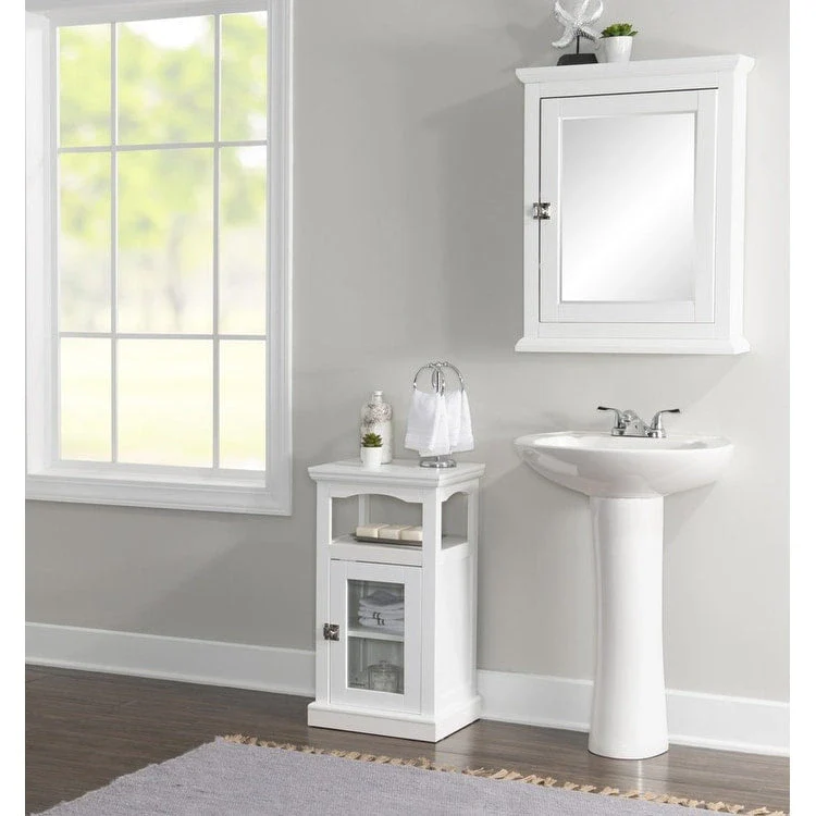 Mid-height White Storage Cabinet