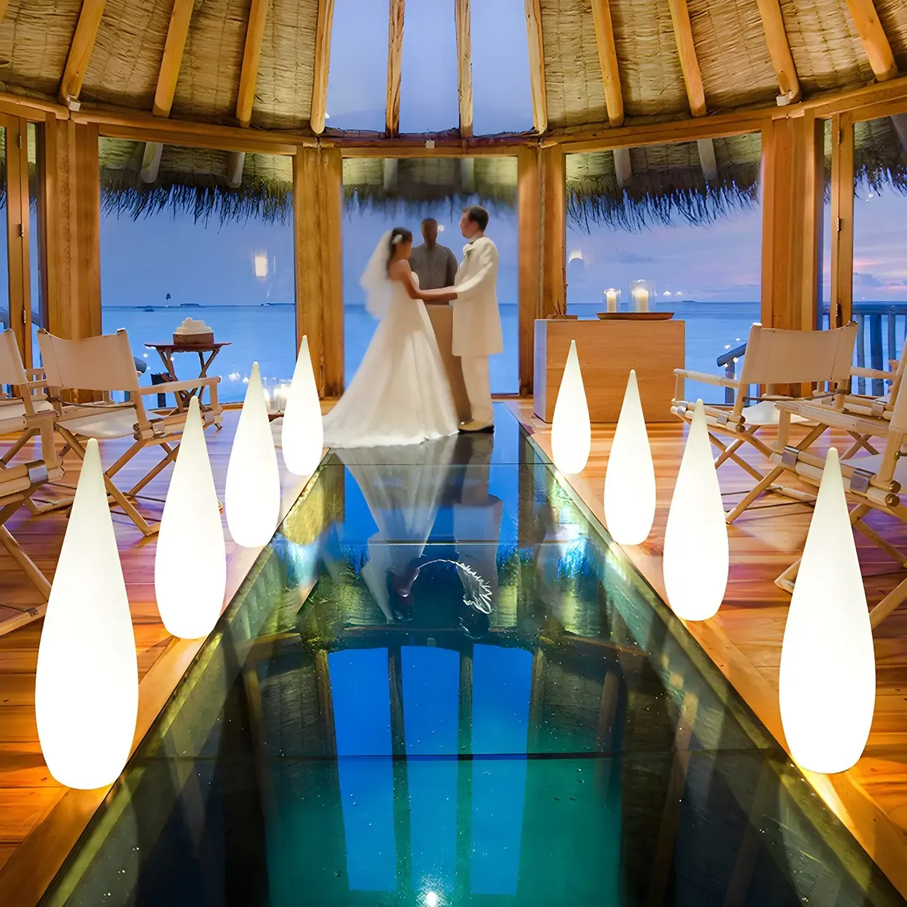 Modern Teardrop Rechargeable Decorative Landscape Lighting