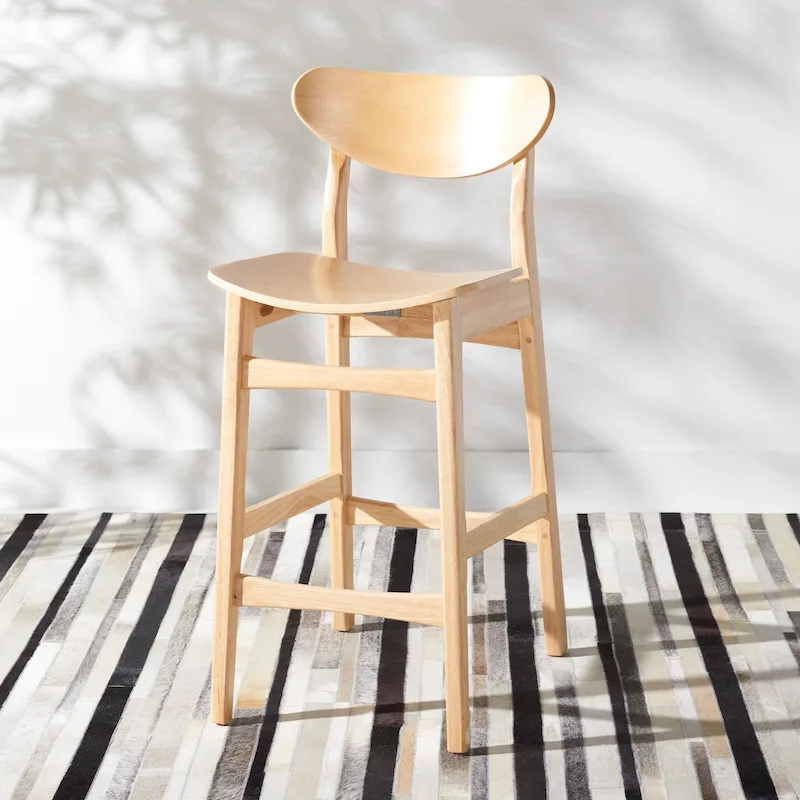 Counter Stool - Mid-Century Design (Walnut/Natural/Black/White)