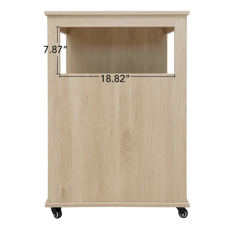 Rolling Kitchen Island with Drawer,Wine Rack,Lockable Casters