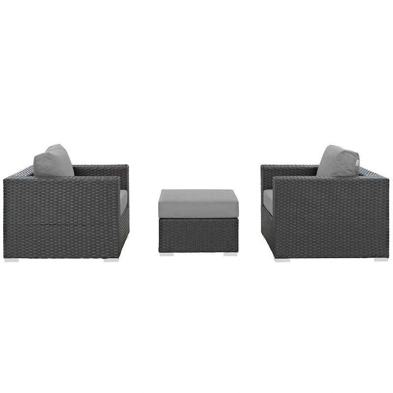 Stopover 3 Piece Outdoor Patio Sunbrella Sectional Set