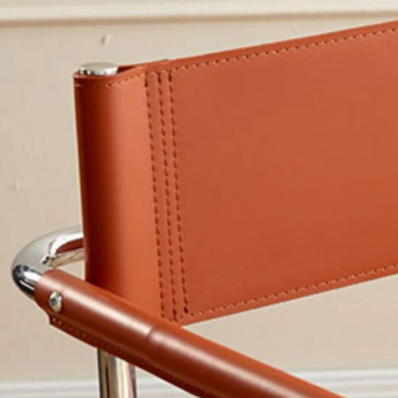 Modern Stainless Steel Open Back Arm Dining Chair