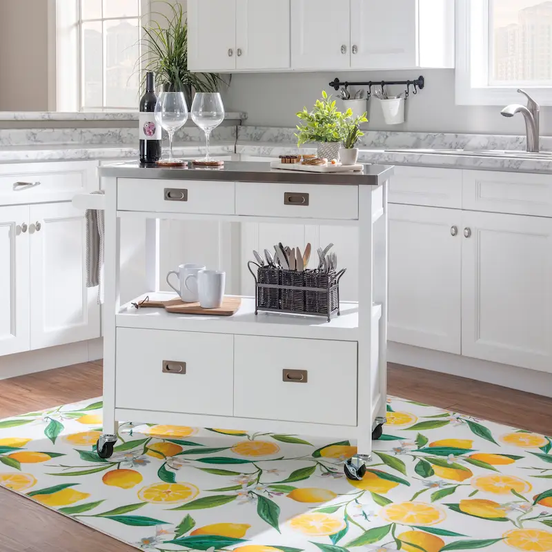 Julianna Stainless Steel Kitchen Cart