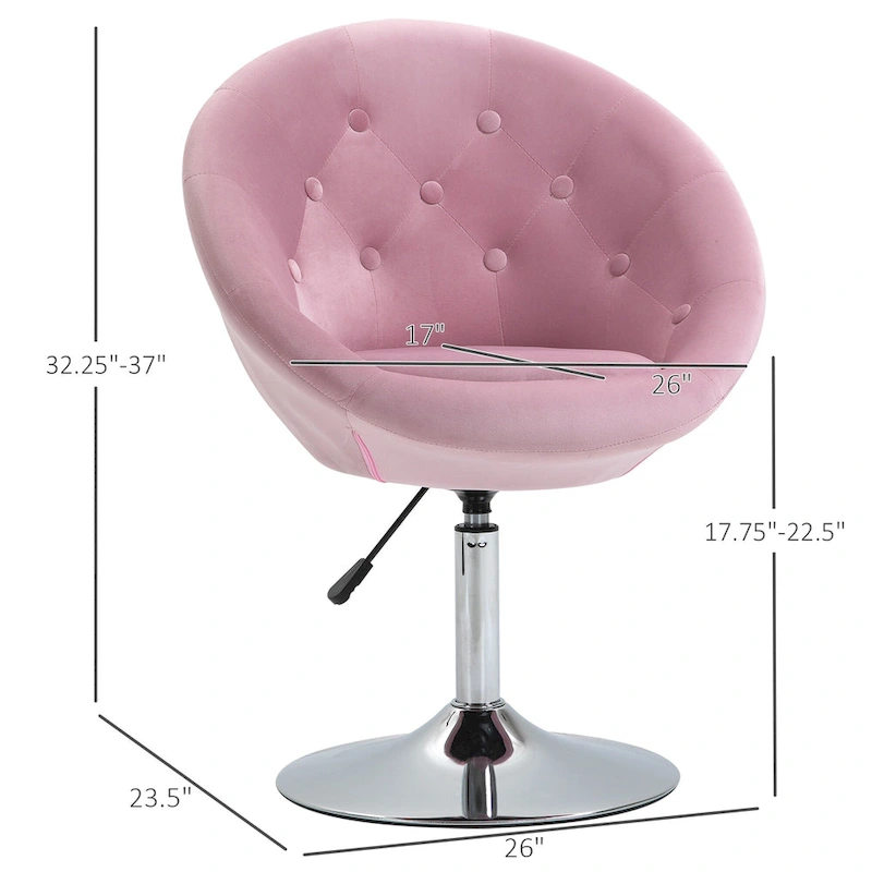 Pink Modern 26 Swivel Accent Chair