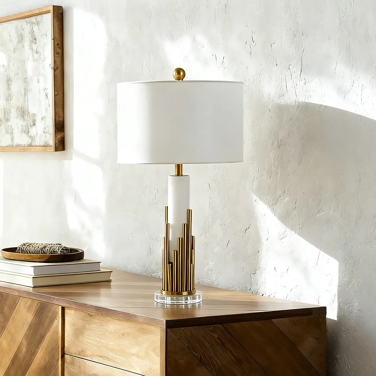 Modern Alabaster Stone LED Table Lamp for Living Room