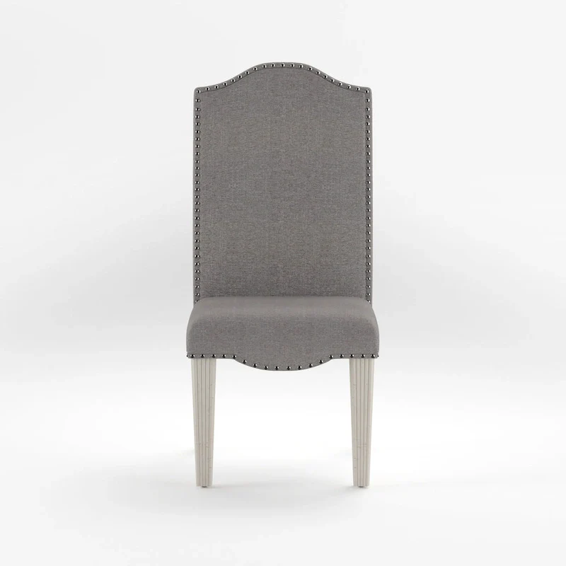 Sope Antique Grey Fabric Dining Chairs (Set of 2) by Furniture of America