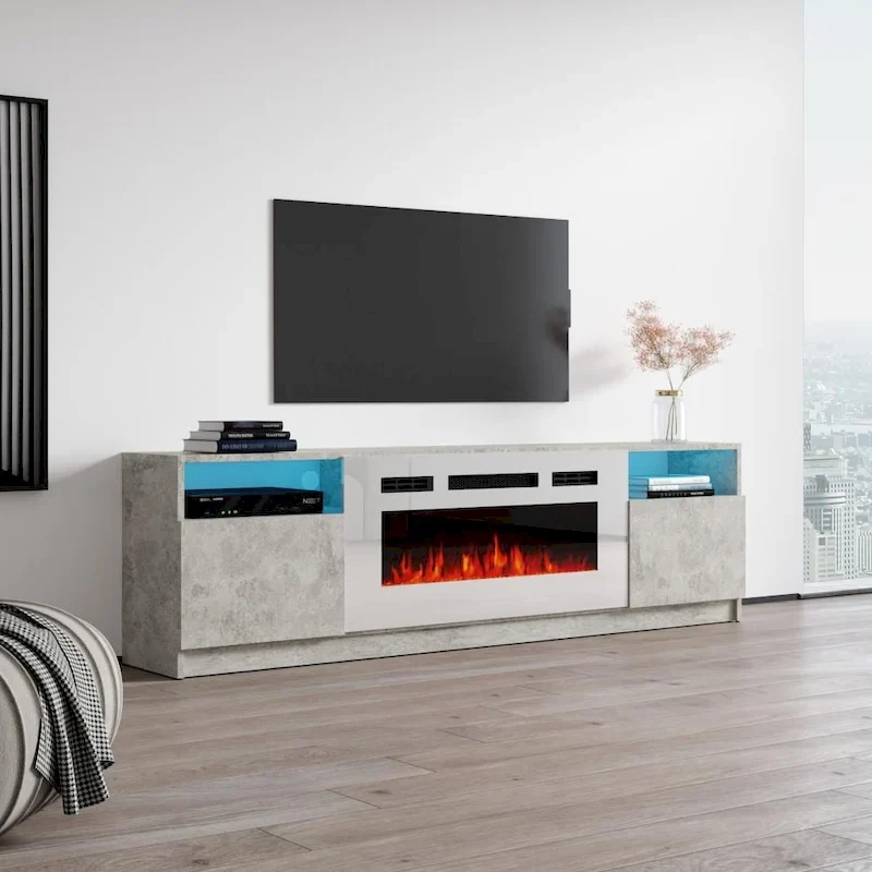 Strick & Bolton Amsden Electric Fireplace TV Stand