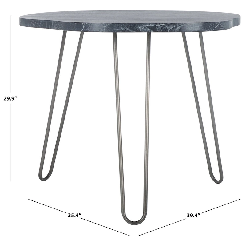 SAFAVIEH Lozka Wood Top Grey / White Wash Dining Table - 39.4 x 35.4 x 29.9 - 39Wx35Dx30H