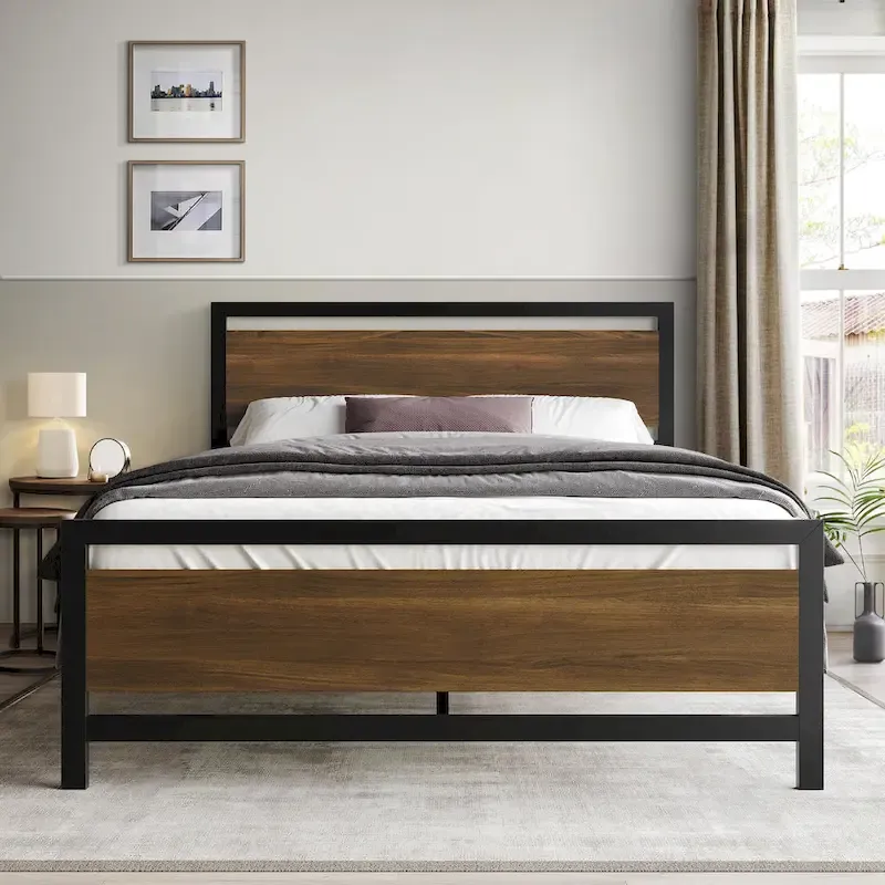 CraftPorch Transitional Metal Platform Bed